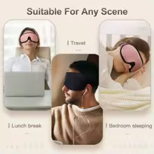 3D Sleep Eye Mask for Sleeping Mask Soft Memory Foam Eye Shades Blindfold Sleeping Aid Face Eyepatch Mask for Travel Couple Gift