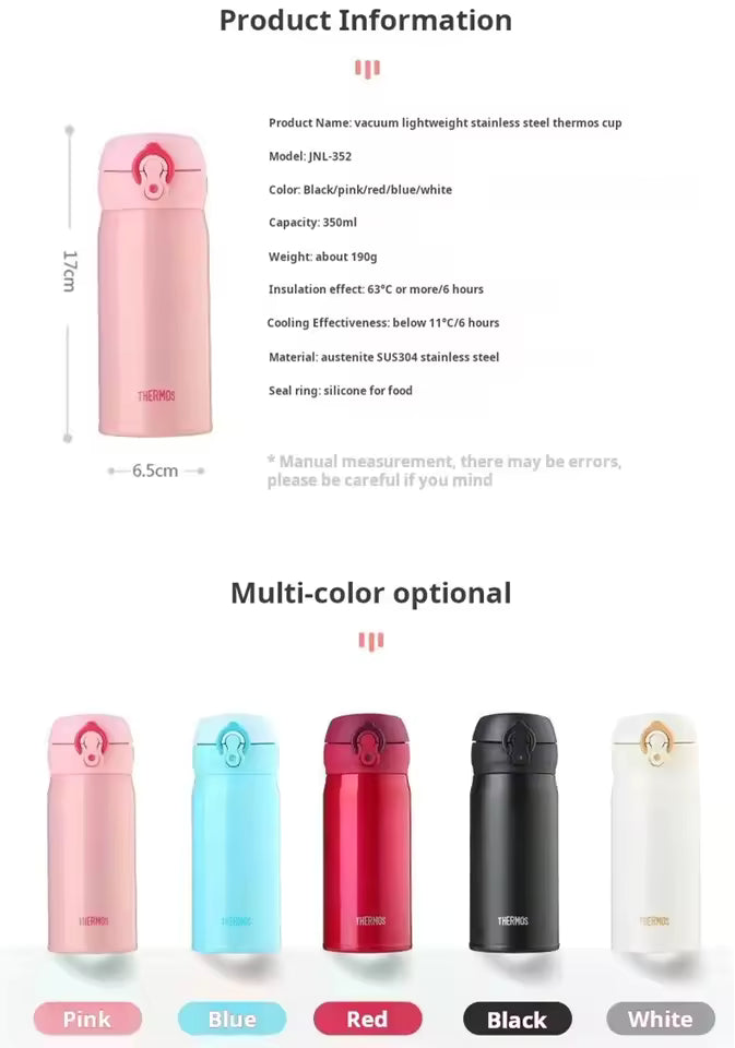 500ml Thermo Water Bottle Thermal Tumbler