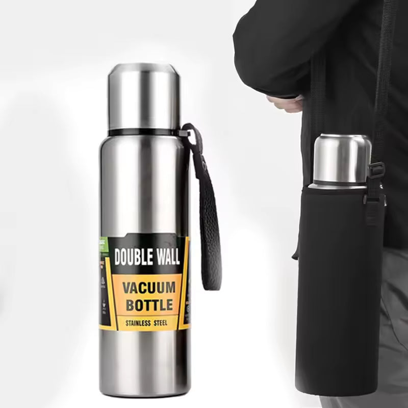 500/1000/1500ml Stainless Steel Thermos Large Capacity Vacuum Flask Portabl