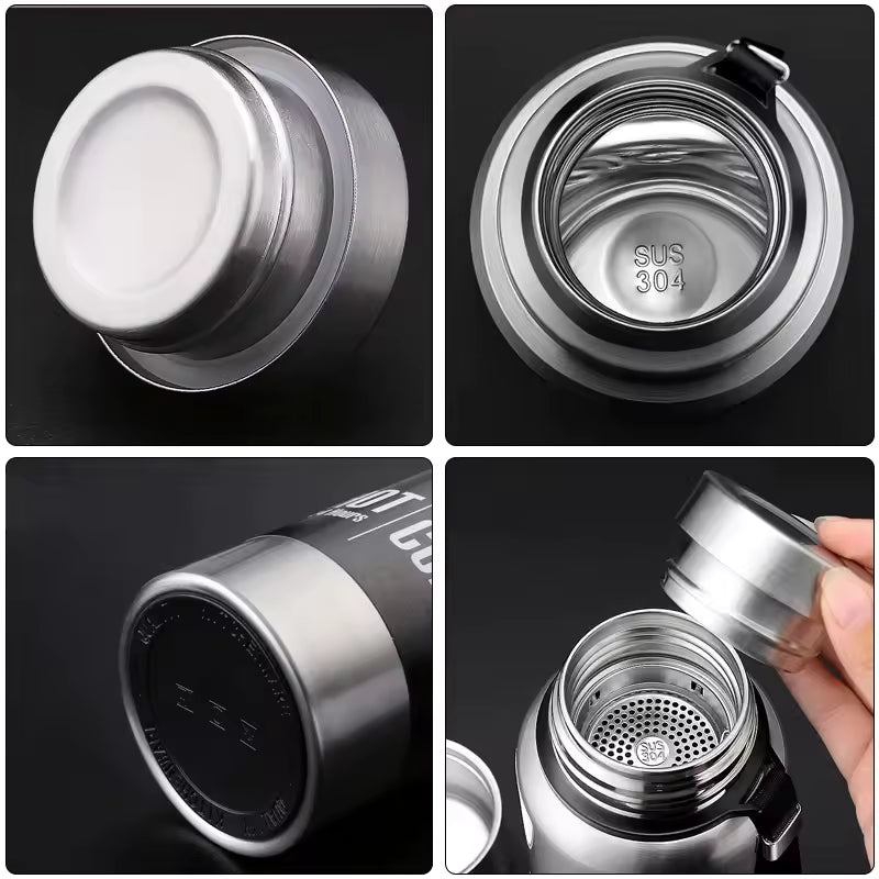 500/1000/1500ml Stainless Steel Thermos Large Capacity Vacuum Flask Portabl