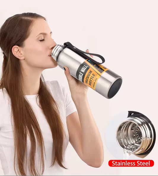 500/1000/1500ml Stainless Steel Thermos Large Capacity Vacuum Flask Portabl
